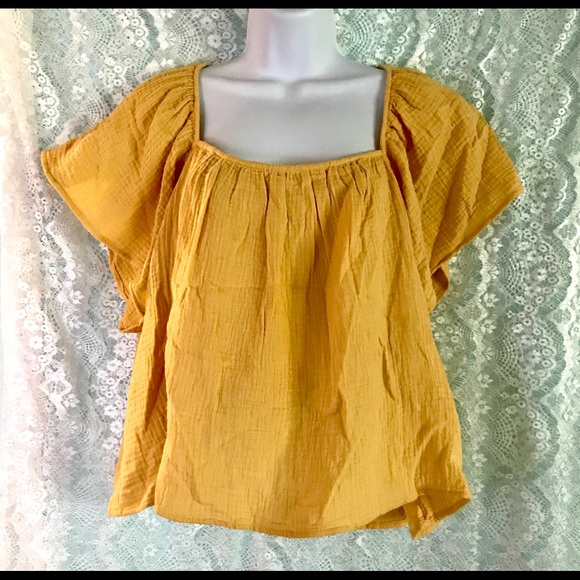 NWT Altar’d State Yellow Crop Top- Medium - Picture 3 of 10